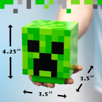 Paladone Minecraft Creeper Desk Light with Official Creeper Sounds, Handheld Night Light for Kids Room or Gamer Décor - Licensed Minecraft Gifts Creeper Light Green