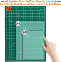 anezus Self Healing Sewing Mat, 12inch x 18inch Rotary Cutting Mat Double Sided 5-Ply Craft Cutting Board for Sewing Crafts Hobby Fabric Precision Scrapbooking Project 17.8