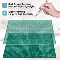 anezus Self Healing Sewing Mat, 12inch x 18inch Rotary Cutting Mat Double Sided 5-Ply Craft Cutting Board for Sewing Crafts Hobby Fabric Precision Scrapbooking Project 17.8