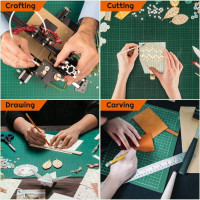 anezus Self Healing Sewing Mat, 12inch x 18inch Rotary Cutting Mat Double Sided 5-Ply Craft Cutting Board for Sewing Crafts Hobby Fabric Precision Scrapbooking Project 17.8
