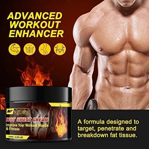 Hot Sweat Cream, Fat Burning Cream for Belly, Slim Shaping Workout Enhancer Gel for Women and Men, Tummy Slimming Cream &Cellulite Treatment for Thighs, Legs, Abdomen, Arms and Buttocks