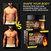 Hot Sweat Cream, Fat Burning Cream for Belly, Slim Shaping Workout Enhancer Gel for Women and Men, Tummy Slimming Cream &Cellulite Treatment for Thighs, Legs, Abdomen, Arms and Buttocks
