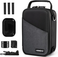 HOMEAL Smell Proof Bag with Combination Lock - Smell Proof Stash Box for Storage and Travel - Gift for Men/Women Black Large