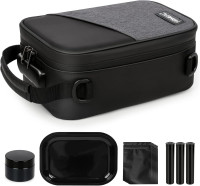 HOMEAL Smell Proof Bag with Combination Lock - Smell Proof Stash Box for Storage and Travel - Gift for Men/Women Black Large