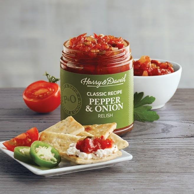 Harry & David Classic Recipe Pepper & Onion Relish (10 Ounces), Hot Dog Topping, Hamburger Relish, Condiment Staple 10 Ounce (Pack of 1)