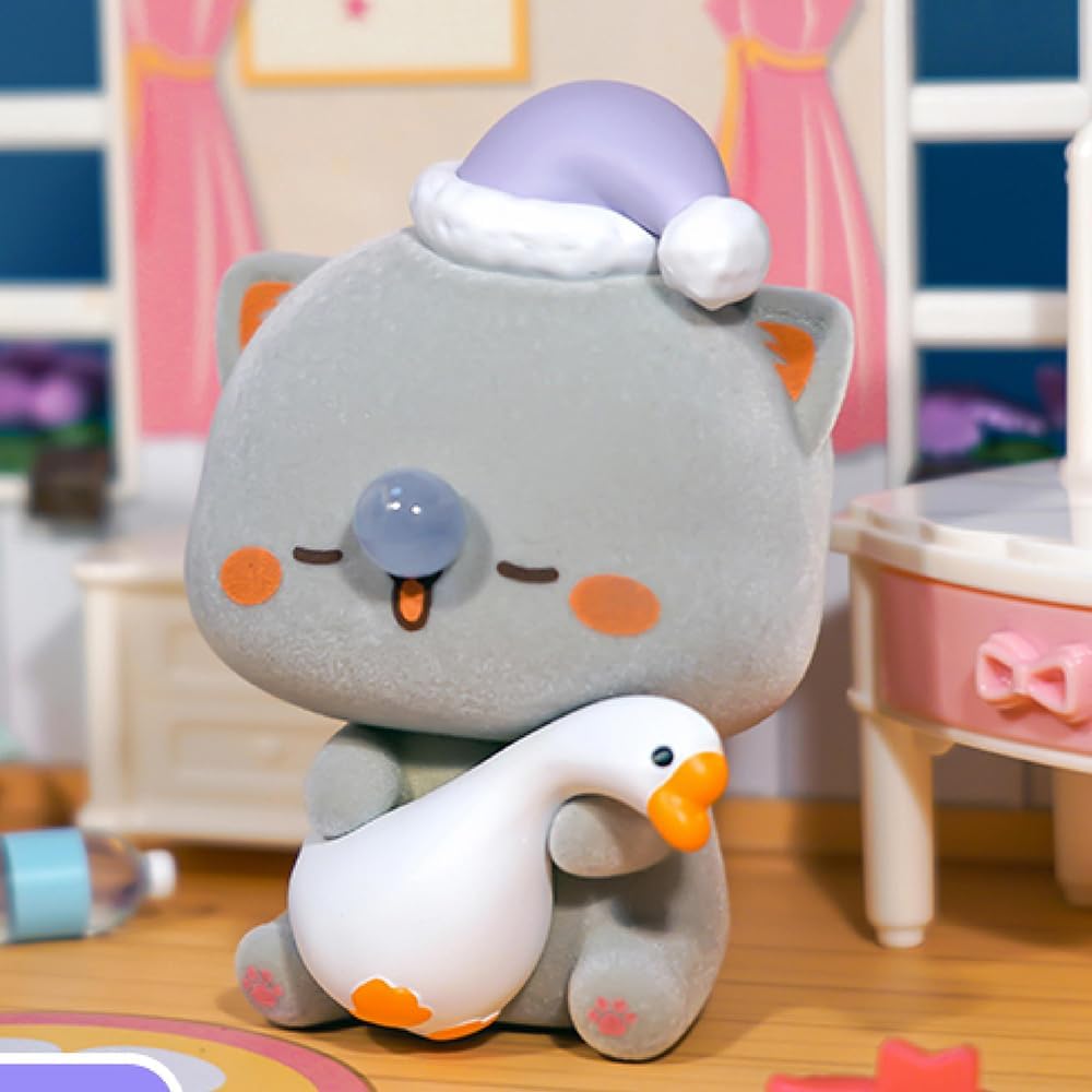 Mitao Cat Series 4 Blind Box Kawaii Figures Action Random Collection Guess Blind Bag Collectible Desktop Ornaments Cute Model Birthday Gift（1 Pack） Mitao Cat Series 4 1Pack