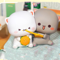 Mitao Cat Series 4 Blind Box Kawaii Figures Action Random Collection Guess Blind Bag Collectible Desktop Ornaments Cute Model Birthday Gift（1 Pack） Mitao Cat Series 4 1Pack