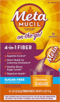 Metamucil Fiber 4-in-1 Psyllium Fiber Supplement Sugar-Free Powder Single-Serve Packets Orange Flavored Drink 2 Boxes of 30 Packets (OLD)