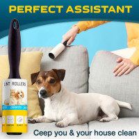 Lint Rollers for Pet Hair, Sticky, Remover for Couch, Clothes Furniture and Carpet. Dog Hair Remover Cat Hair, Animal Fur, Fuzz. 5 Large Lint Rollers 5 pcs - 450 Sticky Sheets