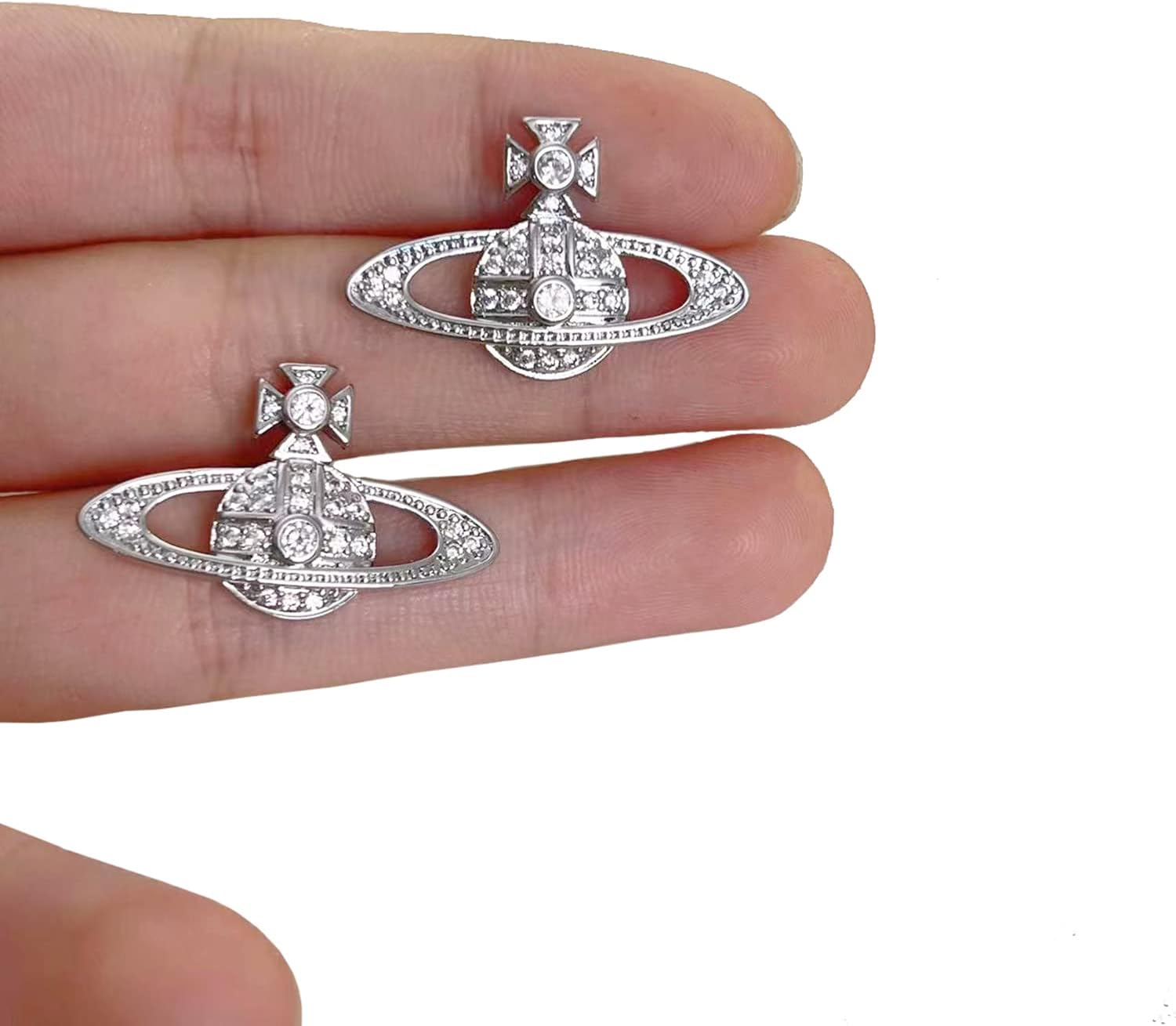 Saturn Earrings Saturn Planet Earrings Space Earrings Saturn Planet Jewelry Gifts for Women Silver Saturn Earrings