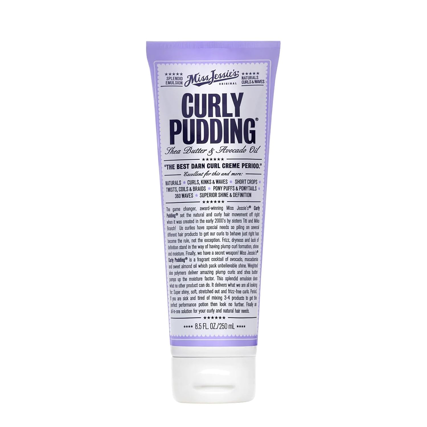 Miss Jessie's Curly Pudding Unisex Cream 8.5 oz white 8.5 Fl Oz (Pack of 1)