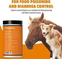 1qt Activated Charcoal Powder for All Kinds of Pets & Livestock, Dog, Cat, Chicken, Horses and More - for Diarrhea, Gas Relief, Liver Support