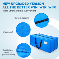 AlexHome Heavy Duty,Extra Large Packing Bags for Moving,Reusable Plastic Moving Totes,Clothes Storage Containers,Moving Supplies Bins,Compatible with Ikea Frakta Cart (Blue,Set of 5) X-Large (Set of 5)