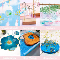 Epoxy Resin 2 Gallon Kit, Clear Resin Epoxy, Resin Kit - High-Gloss,No Bubbles, Not Yellowing, Self-Leveling Art Resin Casting Resin for DIY Art,Crafts,Jewelry,Table Top,Wood & Resin Molds