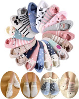 18 Pairs Novelty Animal Cotton Low Cut No Show Ankle Socks for Girls Women Boat Socks