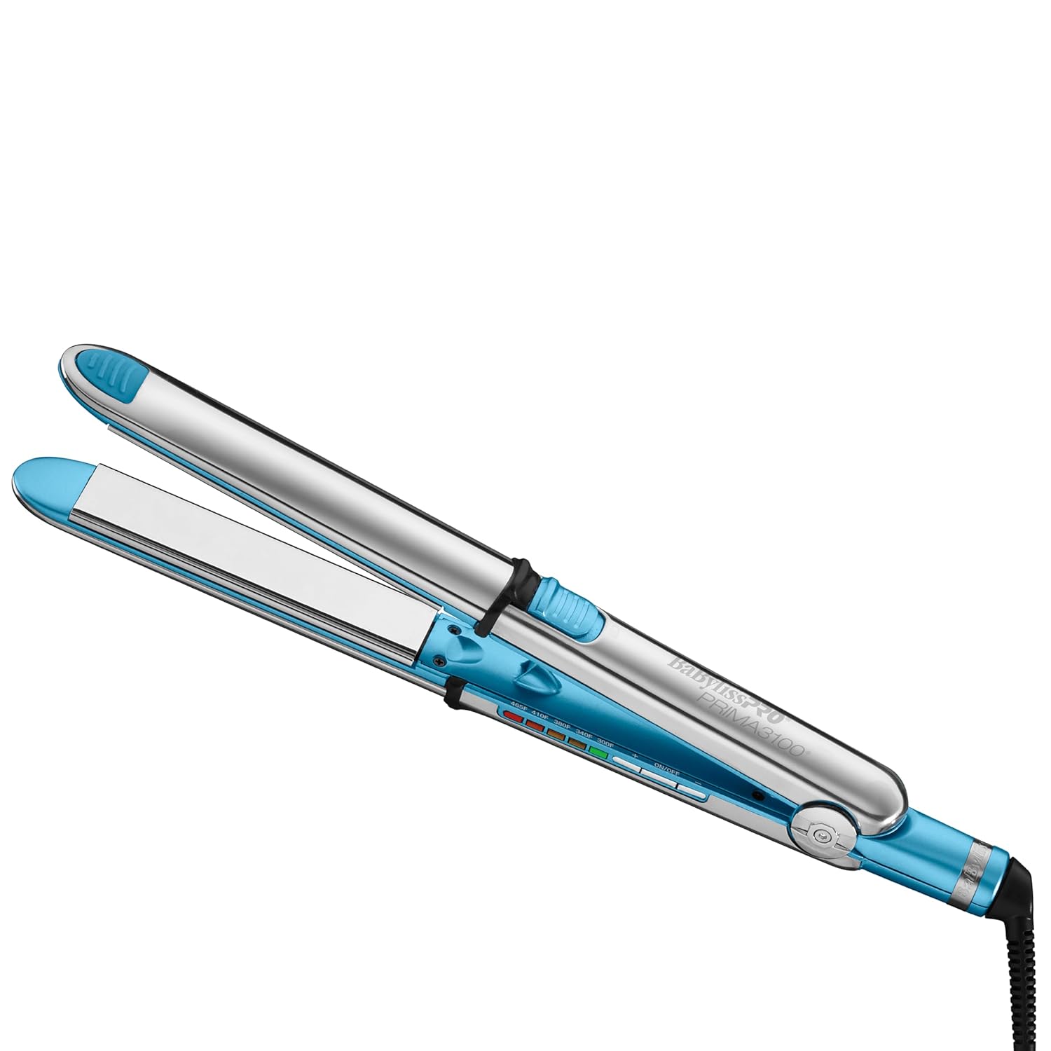 BaBylissPRO Nano Titanium Prima Ionic Hair Straightener – Professional Flat Iron & Curling Iron in One for Stylists, Pro Styling Hair Tool 1 Inch Blue