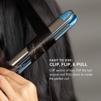 BaBylissPRO Nano Titanium Prima Ionic Hair Straightener – Professional Flat Iron & Curling Iron in One for Stylists, Pro Styling Hair Tool 1 Inch Blue