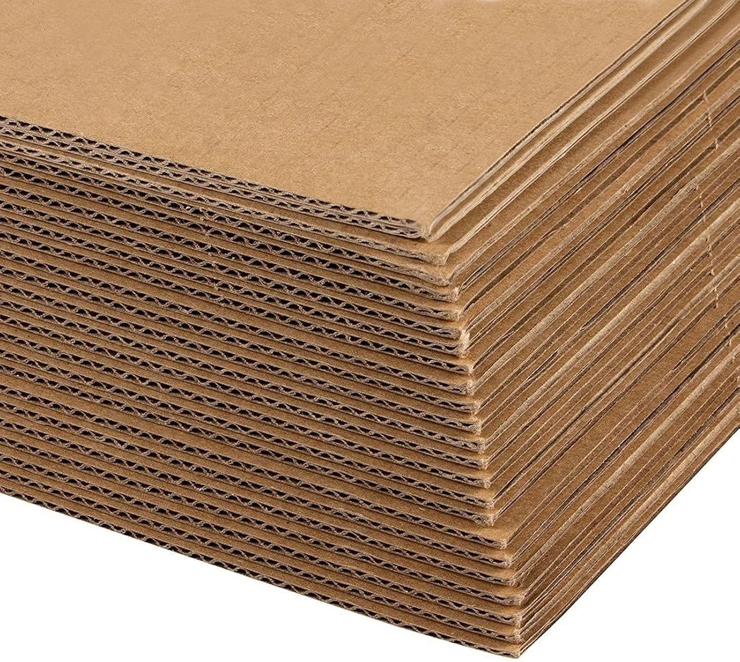 Juvale 24 Pack Corrugated Cardboard Sheets 12x12, Flat Square Card Board Inserts for Packaging, DIY Crafts