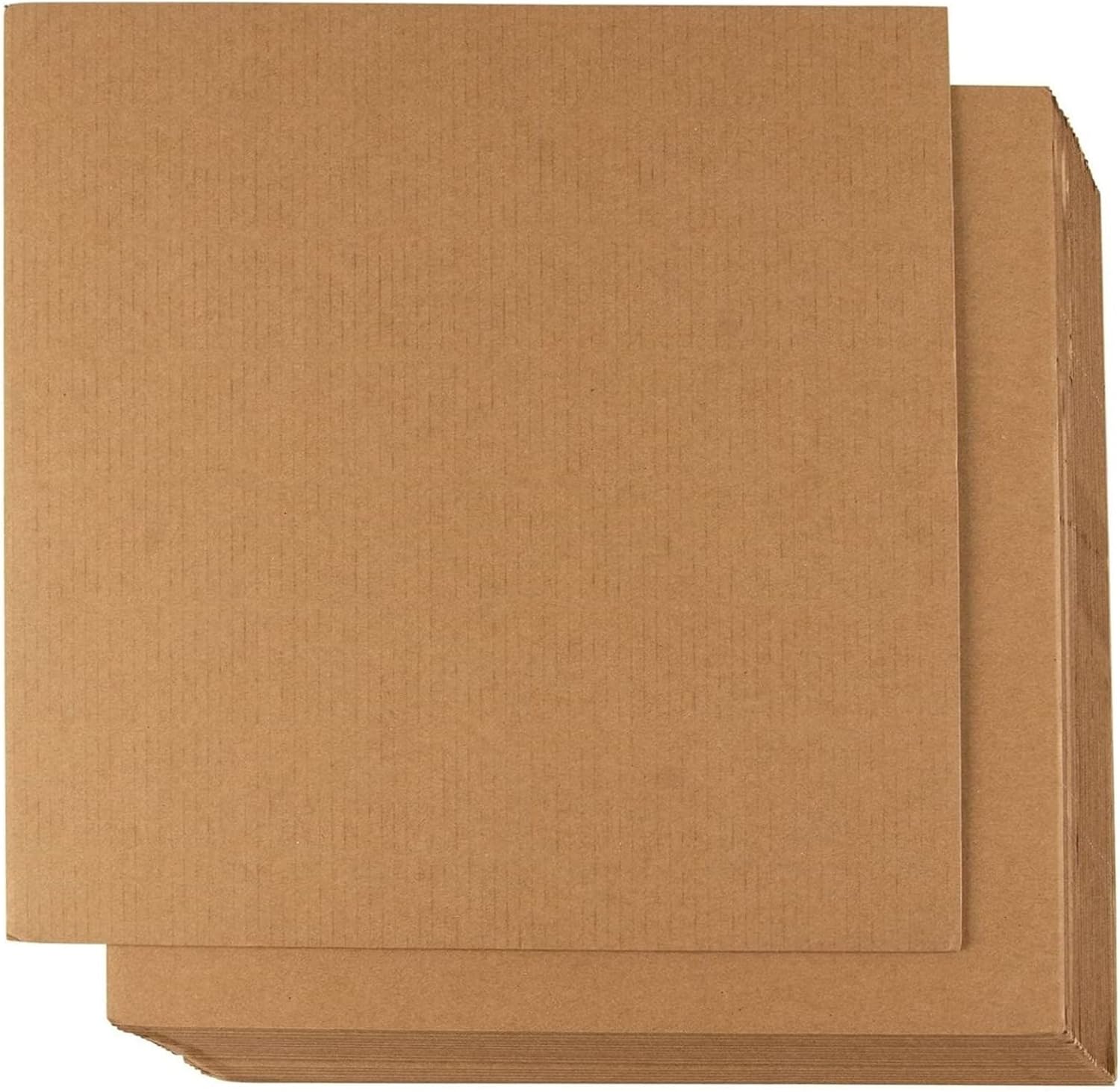 Juvale 24 Pack Corrugated Cardboard Sheets 12x12, Flat Square Card Board Inserts for Packaging, DIY Crafts