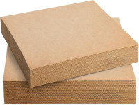 Juvale 24 Pack Corrugated Cardboard Sheets 12x12, Flat Square Card Board Inserts for Packaging, DIY Crafts