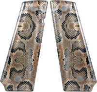 Custom 1911 A1 Full Size Snake Skin SPD Acrylic Ambidextrous Grips- Compatible with Kimber, Colt, Taurus and Sig