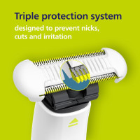 Philips Norelco OneBlade Skin Protect Replacement Blade, for OneBlade Electric Shaver and Trimmer, Durable Stainless Steel, Trim and Shave with Extra Skin Protection, 2 Count, QP229/80 1 Count (Pack of 2)