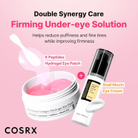 COSRX Pink Peptides Collagen Hydrogel Eye Patch for Puffy Eyes and Dark Circles, Under Eye Mask, 60 Under Eye Patches, Korean Skin Care Peptide Eye Patch