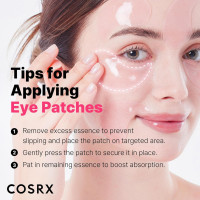COSRX Pink Peptides Collagen Hydrogel Eye Patch for Puffy Eyes and Dark Circles, Under Eye Mask, 60 Under Eye Patches, Korean Skin Care Peptide Eye Patch