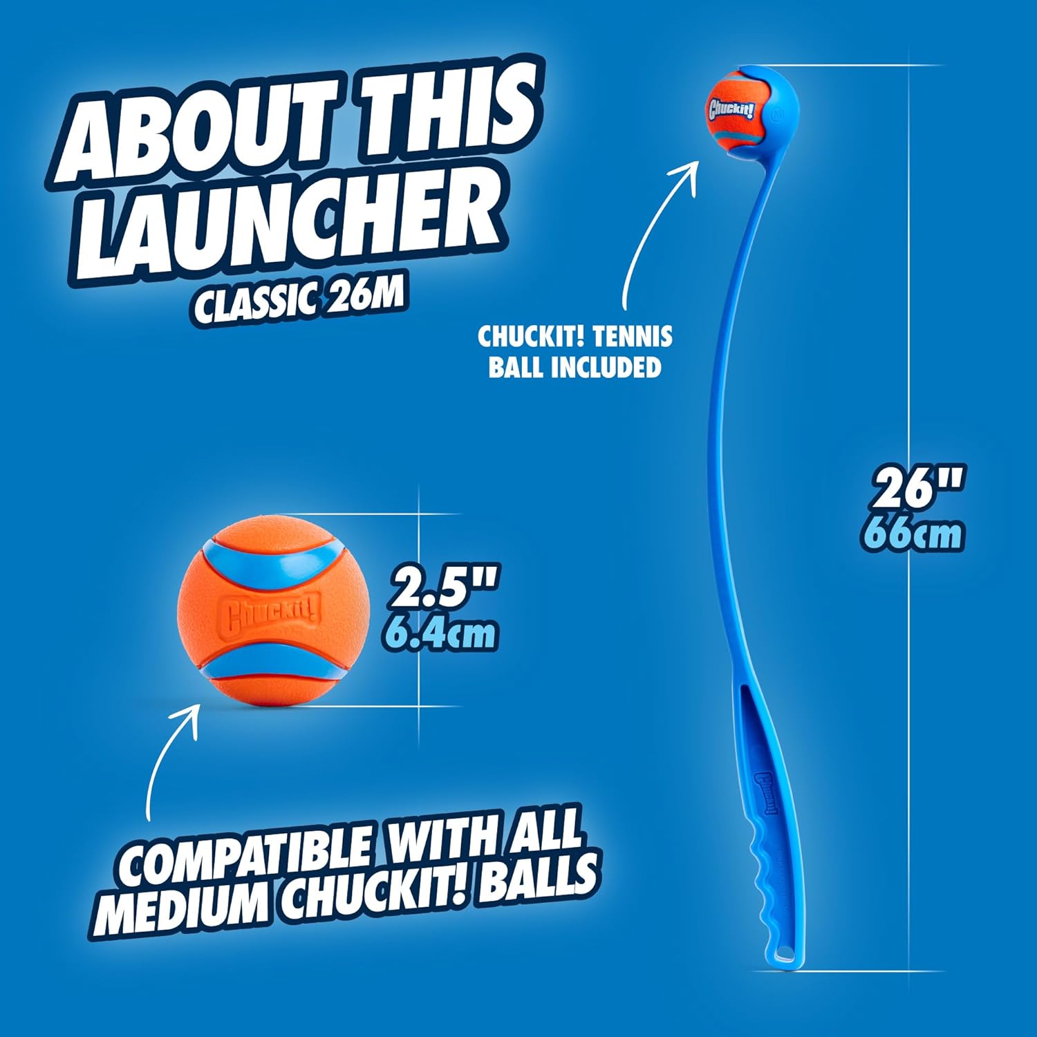 Chuckit! Classic 26M Dog Ball Launcher, 26