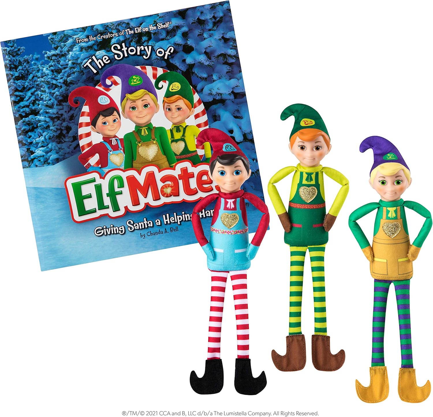 Elf Mates 3-Pack with Storybook – Authentic, Original, Trusted Christmas Elf for Kids | Official The Elf on The Shelf Santaverse Product. Includes 3 Elves! Special Edition with Book