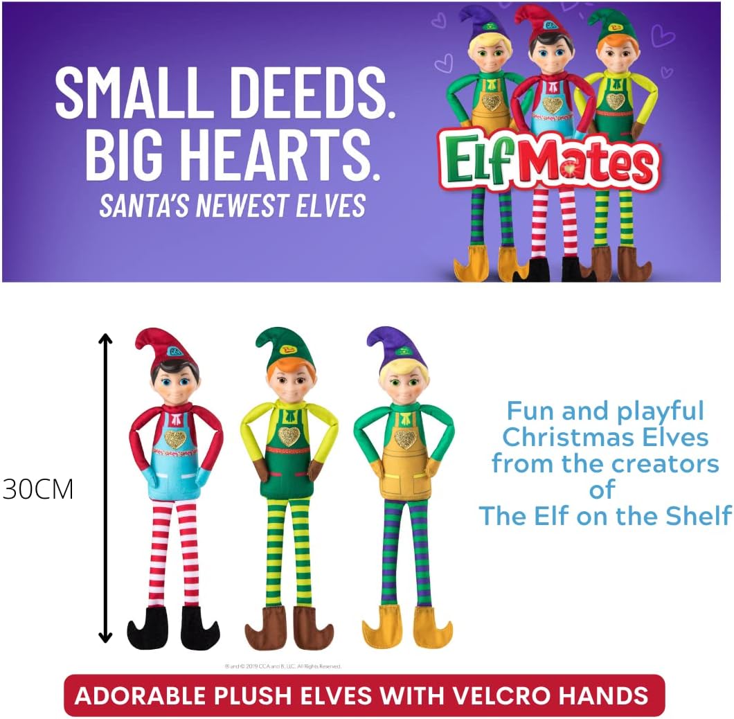 Elf Mates 3-Pack with Storybook – Authentic, Original, Trusted Christmas Elf for Kids | Official The Elf on The Shelf Santaverse Product. Includes 3 Elves! Special Edition