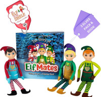Elf Mates 3-Pack with Storybook – Authentic, Original, Trusted Christmas Elf for Kids | Official The Elf on The Shelf Santaverse Product. Includes 3 Elves! Special Edition with Book