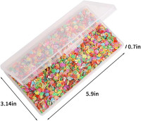 CCINEE 3D Fruit Nail Slices,Assorted Polymer Clay Slime Slices Bulk for DIY Crafts Supplies,4000PCS,1/4 Inch