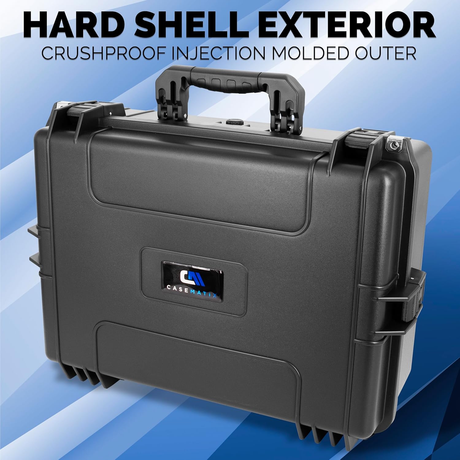 CASEMATIX Hard Shell Travel Case Compatible with PlayStation 5 Console, Controllers, Games and Accessories - Waterproof PS5 Carrying Case with Customized Foam for Both Standard and Digital Editions