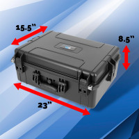 CASEMATIX Hard Shell Travel Case Compatible with PlayStation 5 Console, Controllers, Games and Accessories - Waterproof PS5 Carrying Case with Customized Foam for Both Standard and Digital Editions