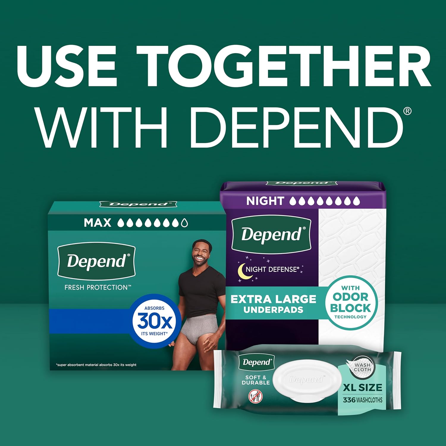 Depend Fresh Protection Adult Diapers, Incontinence Underwear for Men, Disposable, Maximum, Small/Medium, Grey, 80 Count (2 Packs of 40), Packaging May Vary Small/Medium 80