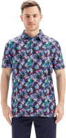 Golf Shirts for Men Dry Fit Short Sleeve Print Performance Moisture Wicking Polo Shirt PRINT Medium Motley Leaf