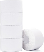 Athletic Tape,5 Pack White Sports Tape,Very Strong No Sticky Residue Wrist Ankle Tape for Gymnastics Boxing Lacrosse Climbing Hockey Bat Athletic Tape White(cotton)-5 Rolls