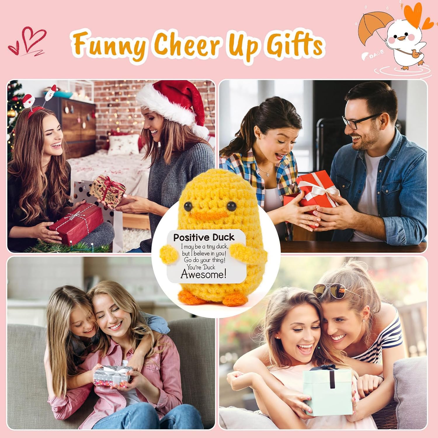 MBL Birthday Gifts for Her Women – Back to School Thank You Appreciation Get Well Emotional Inspirational Support Funny Duck Pickle Potato Dumpster Nuggets Present for Him Men Friend Teacher Coworker Positive Duck