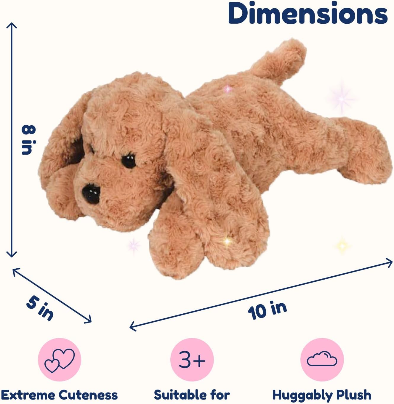 PixieCrush Adopt Me Dog Stuffed Animals for Girls Ages 3 and Up - Plush Labradoodle Dog Pillow with 4 Surprise Puppies Inside - Soft Puppy Toys for Kids - Cute Dogs Plush Set for Imaginative Play Labradoodle & 4 babies