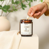 AOOVOO Coconut Vanilla Candles - 9 oz Scented Candles, Aromatherapy Candle, Soy Candle for Home Scented Coconut Vanilla 9 oz