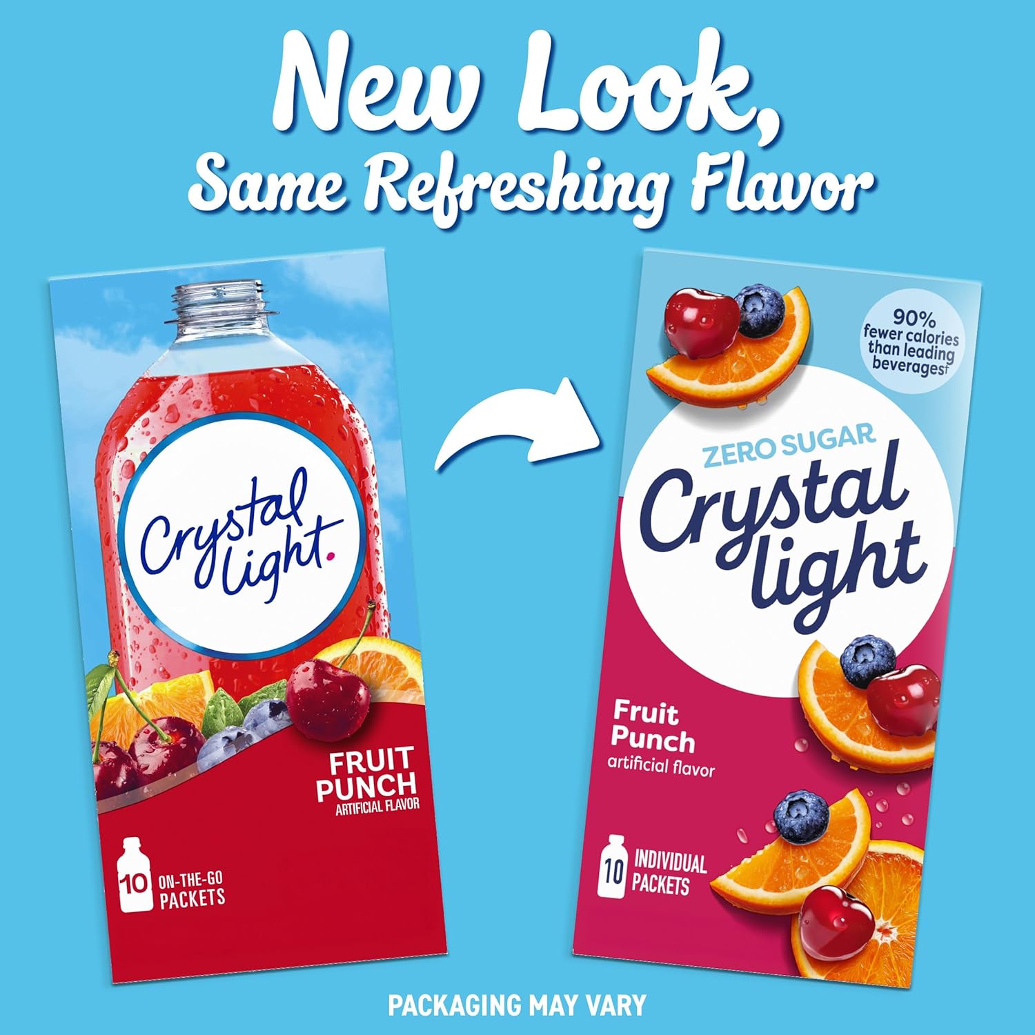 Crystal Light Drink Mix, 10 Packets, for Convenient On-the-Go Flavorful Hydration, Fruit Punch, artificial flavored, Zero Sugar, 0.9 oz fruit-punch 10 Count (Pack of 1)