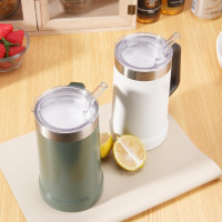 2PCs Cup Lids for Stanley 24oz Stay-Chill Beer Stein/Insulated Stainless Steel Party Mug, Clear Replacement Cup Lids with Sealing Silicone Ring, Drinking Cup Covers (Mug NOT Included) 2 Lids for Stanley 24oz Beer Mug