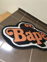 BAPE Orange Decor Modern Rug, 35in W x 23in L (60 * 90cm), Hypebeast Kids Room Floor Mat