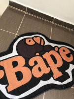 BAPE Orange Decor Modern Rug, 35in W x 23in L (60 * 90cm), Hypebeast Kids Room Floor Mat