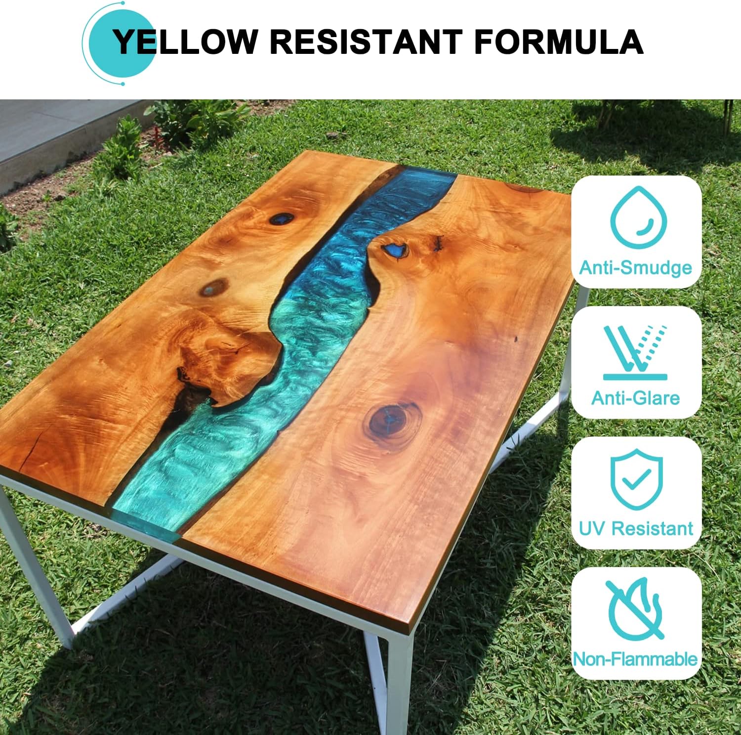 JDiction Epoxy Resin Clear High Gloss Epoxy Resin, Maximum 1.5 Inch Deep Pour 1 Gallon Casting Resin for Jewelry Making, Table Top, Wood and Mold Crafts