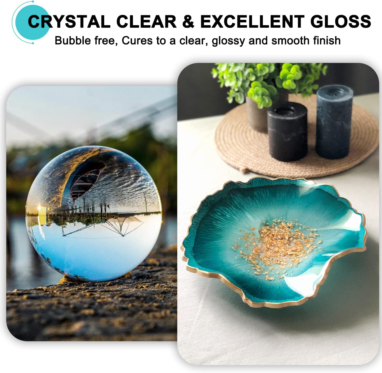 JDiction Epoxy Resin Clear High Gloss Epoxy Resin, Maximum 1.5 Inch Deep Pour 1 Gallon Casting Resin for Jewelry Making, Table Top, Wood and Mold Crafts