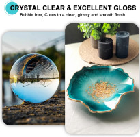 JDiction Epoxy Resin Clear High Gloss Epoxy Resin, Maximum 1.5 Inch Deep Pour 1 Gallon Casting Resin for Jewelry Making, Table Top, Wood and Mold Crafts