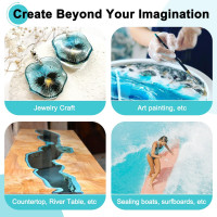 JDiction Epoxy Resin Clear High Gloss Epoxy Resin, Maximum 1.5 Inch Deep Pour 1 Gallon Casting Resin for Jewelry Making, Table Top, Wood and Mold Crafts