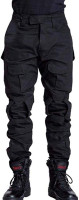 TRGPSG Men's Hiking Pants, Ripstop Camo Cargo Pants, Multi-Pocket Casual Work Pants 32 Black